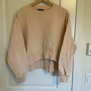 Zara cropped sweatshirt